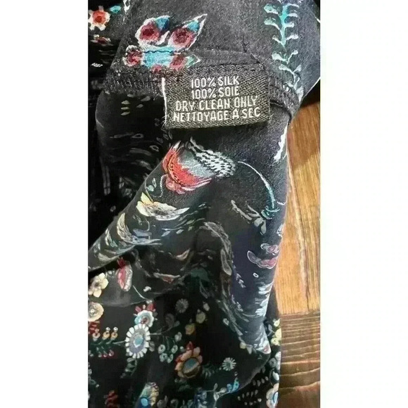 Womens Tolani Sz Small Button Up Tunic 100% Silk - Picture 7 of 7